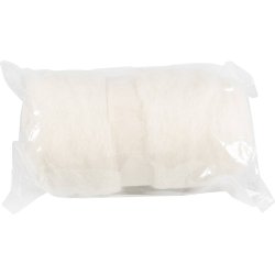 Kartet Uld, hvid, 100 g/ 1 bdt.