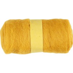 Kartet Uld, gul, 100 g/ 1 bdt.