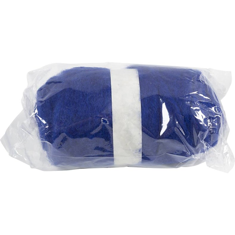Kartet Uld, kongebl&aring;, 100 g/ 1 bdt.