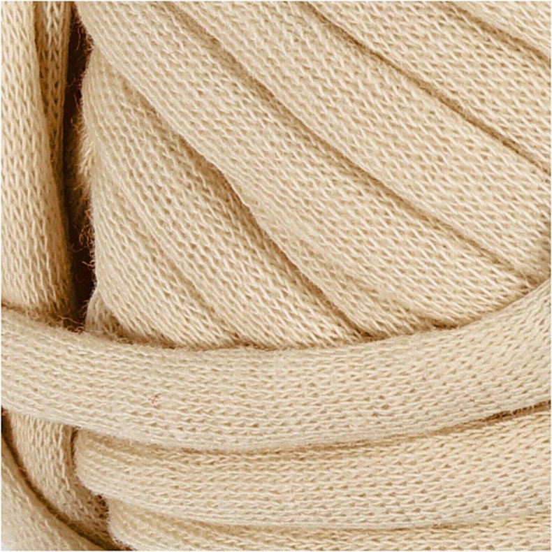 Tubegarn, L: 45 M, beige, 100 g/ 1 ngl.