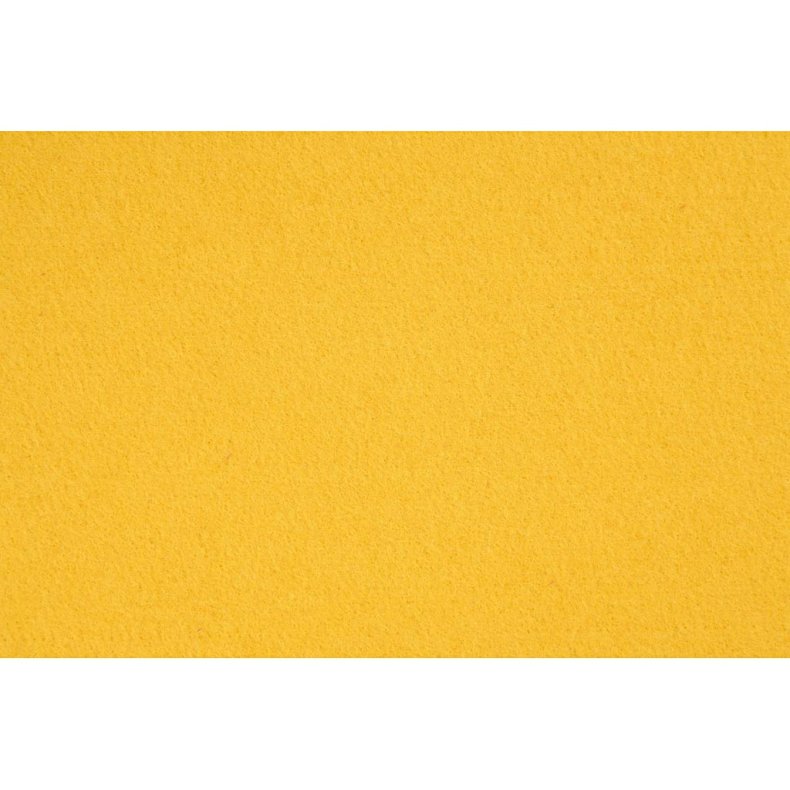 Hobbyfilt, ark 42x60 cm, tykkelse 3 mm, gul, 1 ark