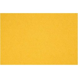 Hobbyfilt, ark 42x60 cm, tykkelse 3 mm, gul, 1 ark