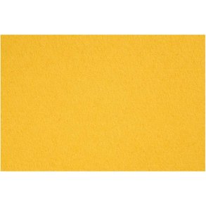 Hobbyfilt, ark 42x60 cm, tykkelse 3 mm, gul, 1 ark