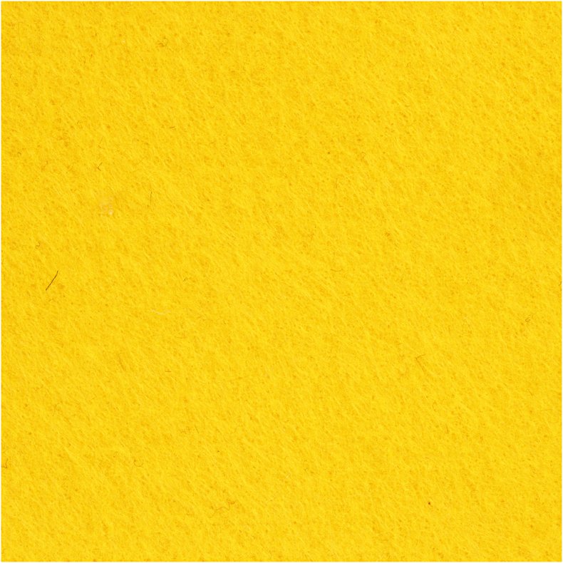Hobbyfilt, ark 42x60 cm, tykkelse 3 mm, gul, 1 ark