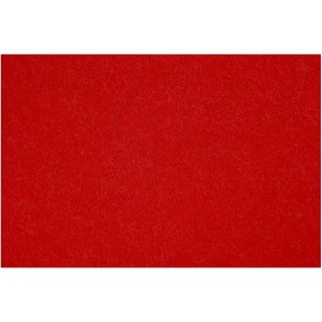 Hobbyfilt, ark 42x60 cm, tykkelse 3 mm, rød, 1 ark