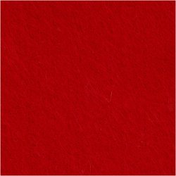 Hobbyfilt, ark 42x60 cm, tykkelse 3 mm, r&oslash;d, 1 ark
