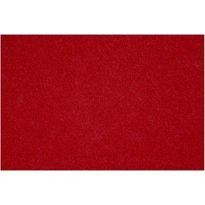 Hobbyfilt, ark 42x60 cm, tykkelse 3 mm, gl. rød, 1 ark