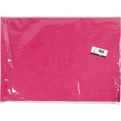Hobbyfilt, ark 42x60 cm, tykkelse 3 mm, pink, 1 ark