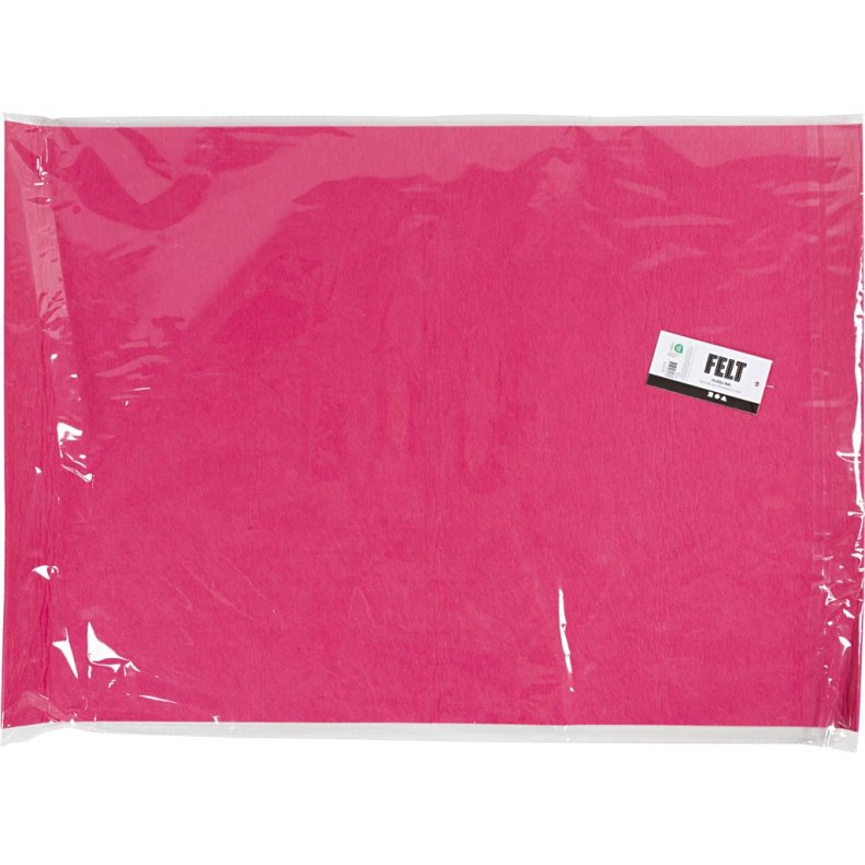 Hobbyfilt, ark 42x60 cm, tykkelse 3 mm, pink, 1 ark