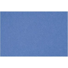 Hobbyfilt, ark 42x60 cm, tykkelse 3 mm, blå, 1 ark