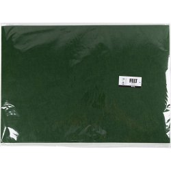 Hobbyfilt, ark 42x60 cm, tykkelse 3 mm, gr&oslash;n, 1 ark