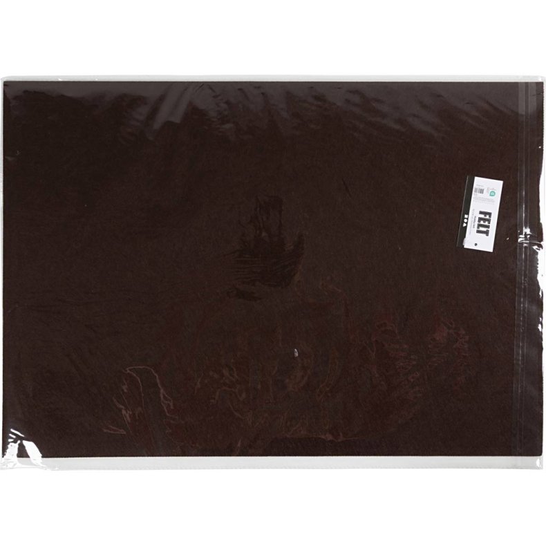 Hobbyfilt, ark 42x60 cm, tykkelse 3 mm, brun, 1 ark