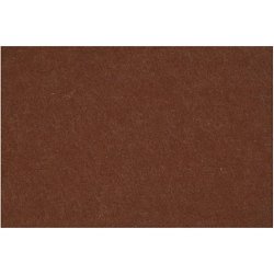 Hobbyfilt, ark 42x60 cm, tykkelse 3 mm, brun, 1 ark