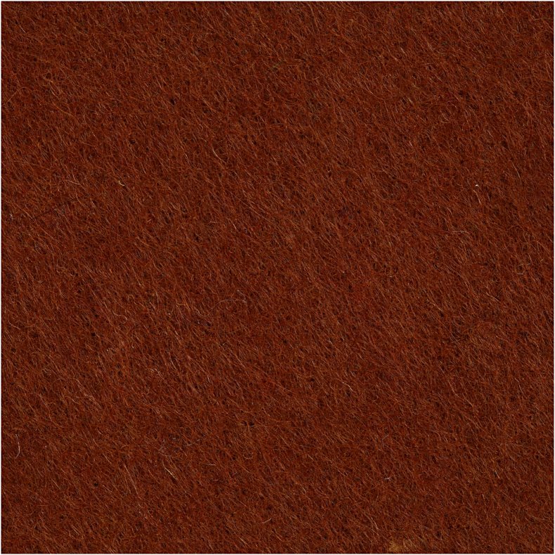 Hobbyfilt, ark 42x60 cm, tykkelse 3 mm, brun, 1 ark