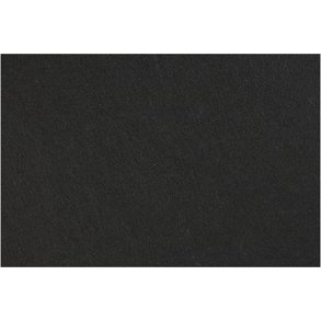 Hobbyfilt, ark 42x60 cm, tykkelse 3 mm, sort, 1 ark
