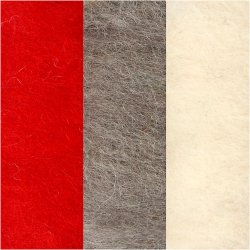 Kartet Uld, r&oslash;d/hvid harmoni, 3x10 g/ 1 pk.