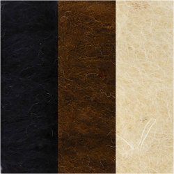 Kartet Uld, ass. farver, 3x10 g/ 1 pk.