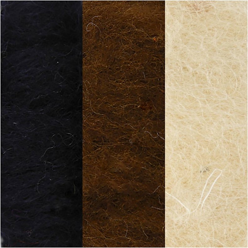 Kartet Uld, ass. farver, 3x10 g/ 1 pk.