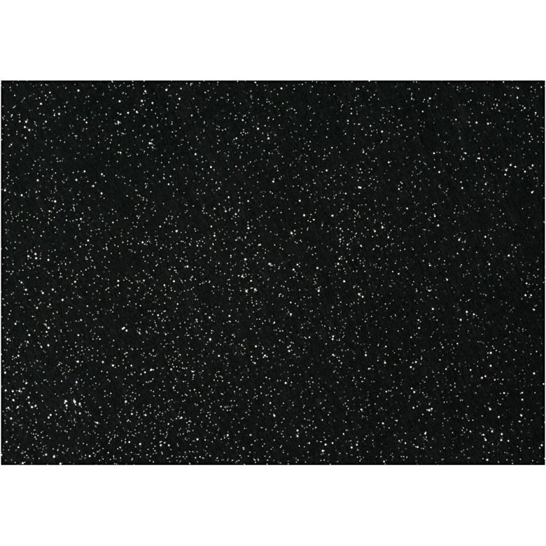 Hobbyfilt, A4, ark 210x297 mm, tykkelse 1 mm, sort, 10 ark/ 1 pk.