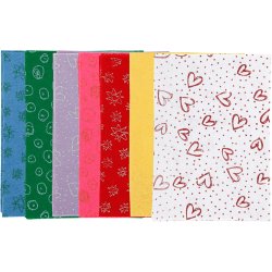 Hobbyfilt, A4, 210x297 mm, tykkelse 1 mm, Indhold kan variere, ass. farver, 70 ark/ 1 pk.