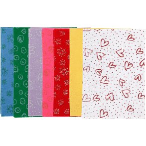 Hobbyfilt, A4, 210x297 mm, tykkelse 1 mm, Indhold kan variere, ass. farver, 70 ark/ 1 pk.