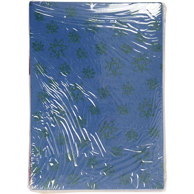 Hobbyfilt, A4, 210x297 mm, tykkelse 1 mm, Indhold kan variere, ass. farver, 70 ark/ 1 pk.