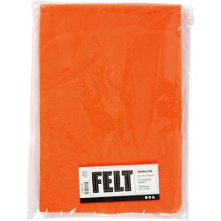 Hobbyfilt, A4, ark 210x297 mm, tykkelse 1,5-2 mm, orange, 10 ark/ 1 pk.