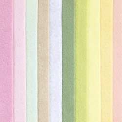 Hobbyfilt, A4, ark 210x297 mm, tykkelse 2 mm, pastelfarver, 10 stk./ 1 pk.