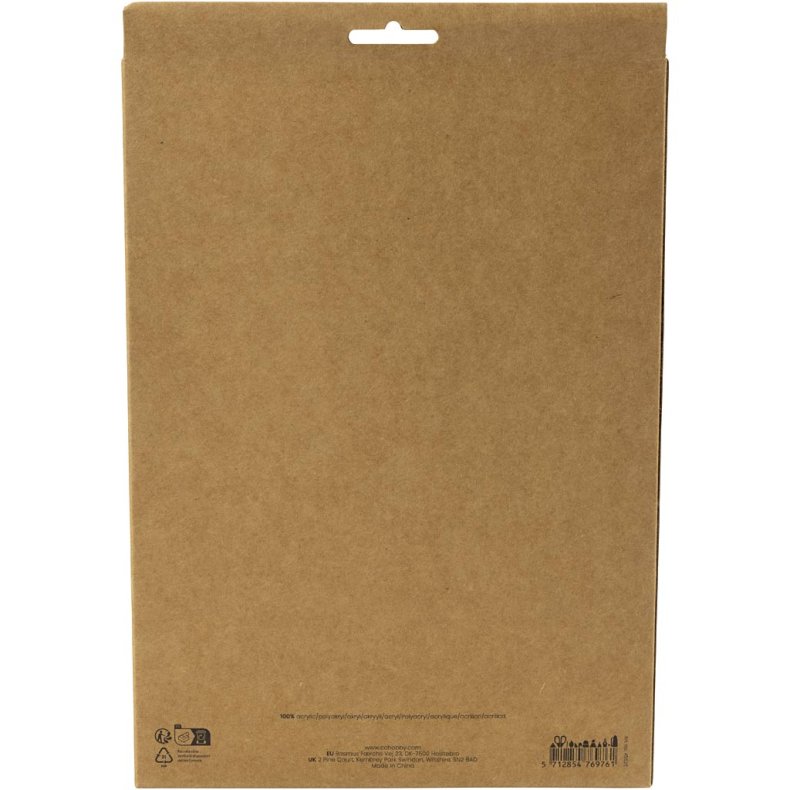 Hobbyfilt, A4, ark 210x297 mm, tykkelse 2 mm, pastelfarver, 10 stk./ 1 pk.