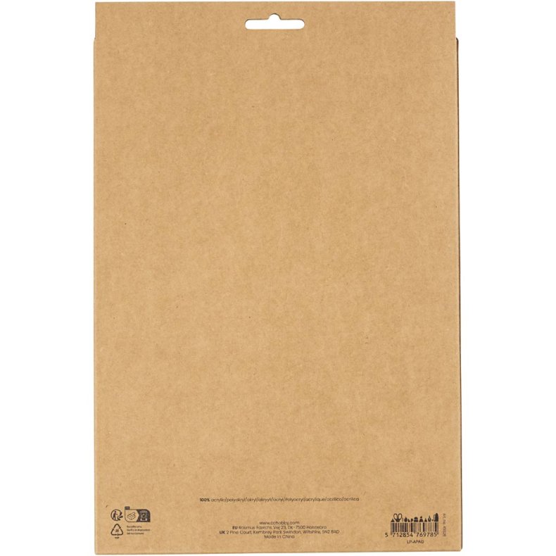 Hobbyfilt, A4, ark 210x297 mm, tykkelse 2 mm, lilla/pink harmoni, 10 stk./ 1 pk.