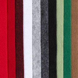 Hobbyfilt, A4, ark 210x297 mm, tykkelse 2 mm, julefarver, 10 stk./ 1 pk.