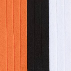 Hobbyfilt, A4, ark 210x297 mm, tykkelse 2 mm, halloweenfarver, 10 stk./ 1 pk.