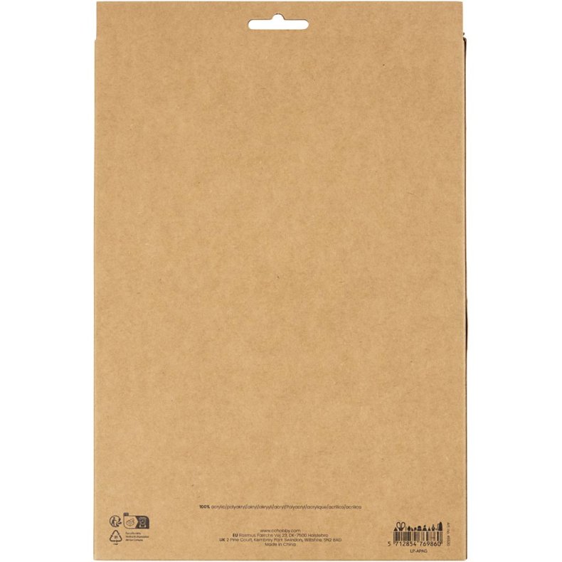 Hobbyfilt, A4, ark 210x297 mm, tykkelse 2 mm, halloweenfarver, 10 stk./ 1 pk.