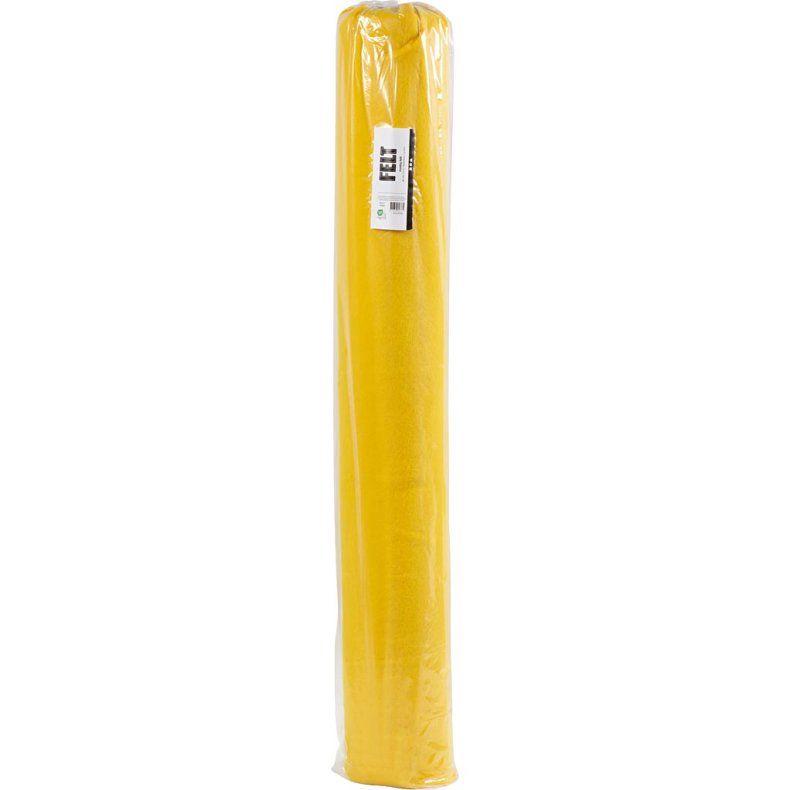 Hobbyfilt, B: 90 cm, tykkelse 1,5-2 mm, gul, 5 m/ 1 rl.