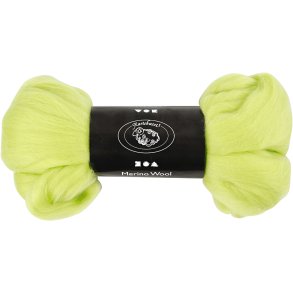 Merinould, tykkelse 21 my, limegrøn, 100 g/ 1 pk.