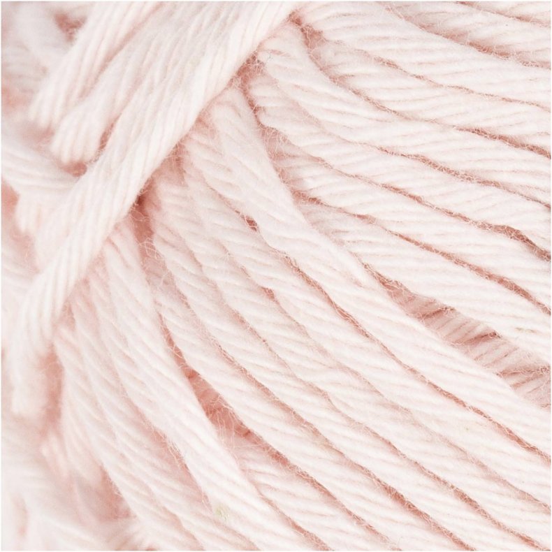 Bomuldsgarn, 8/8, L: 80-85 M, st&oslash;vet rosa, 50 g/ 1 ngl.