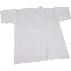 T-shirt, B: 42 cm, str. 9-11 &aring;r, rund hals, 145 g, hvid, 1 stk.