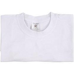 T-shirt, B: 42 cm, str. 9-11 &aring;r, rund hals, 145 g, hvid, 1 stk.