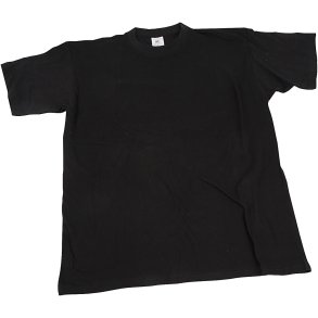 T-shirt, B: 32 cm, str. 3-4 år, rund hals, 145 g, sort, 1 stk.