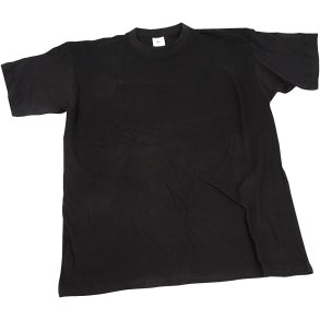 T-shirt, B: 40 cm, str. 7-8 år, rund hals, 145 g, sort, 1 stk.