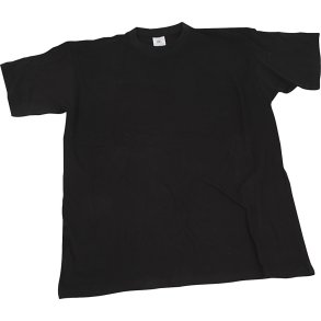 T-shirt, B: 42 cm, str. 9-11 år, rund hals, 145 g, sort, 1 stk.