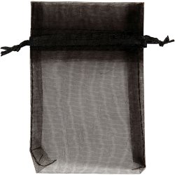 Organzapose, str. 7x10 cm, sort, 10 stk./ 1 pk.
