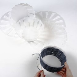 Flet-let-skabelon, H: 8 cm, diam. 14 cm, transparent, 10 stk./ 1 pk.