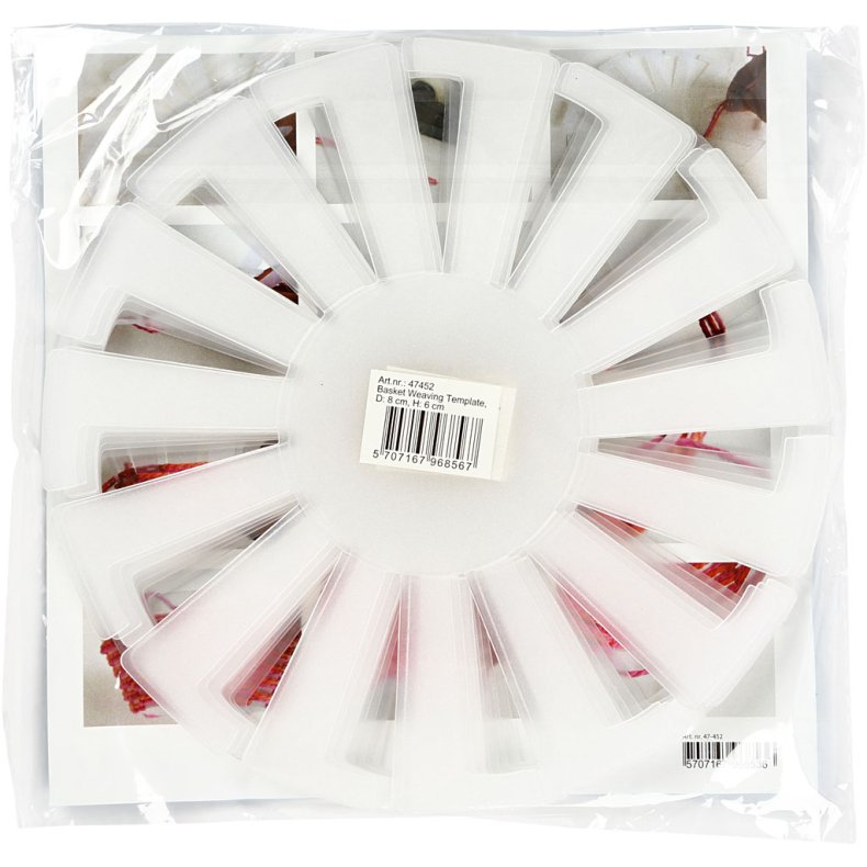 Flet-let-skabelon, H: 6 cm, diam. 8 cm, transparent, 10 stk./ 1 pk.