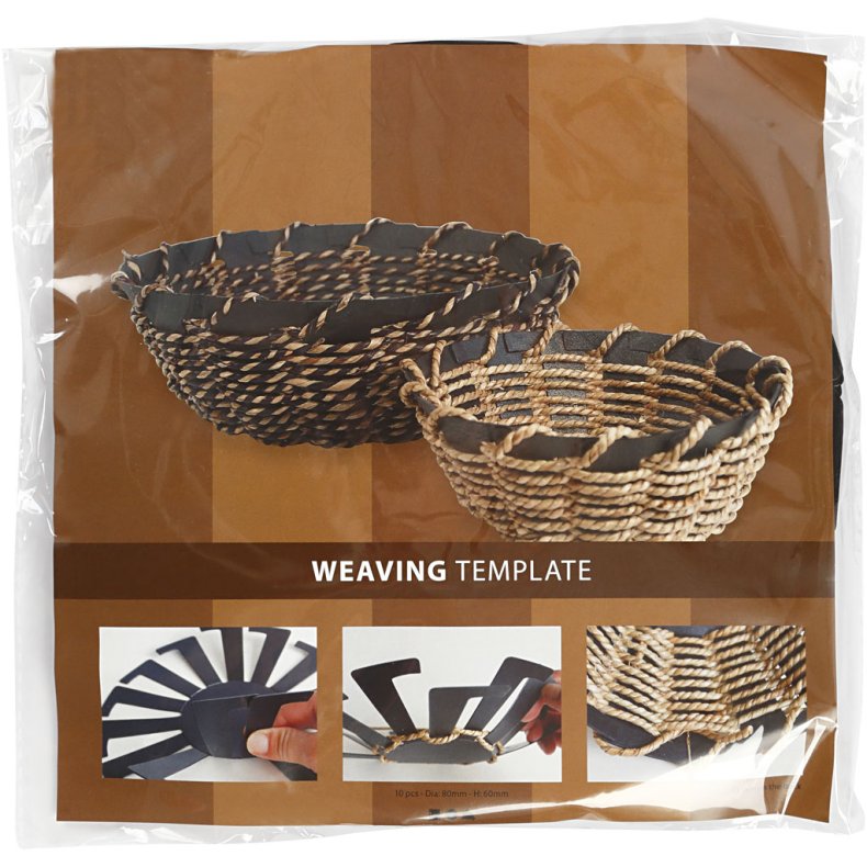 Flet-let-skabelon, H: 6 cm, diam. 8 cm, sort, 10 stk./ 1 pk.