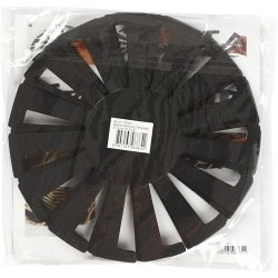Flet-let-skabelon, H: 6 cm, diam. 8 cm, sort, 10 stk./ 1 pk.
