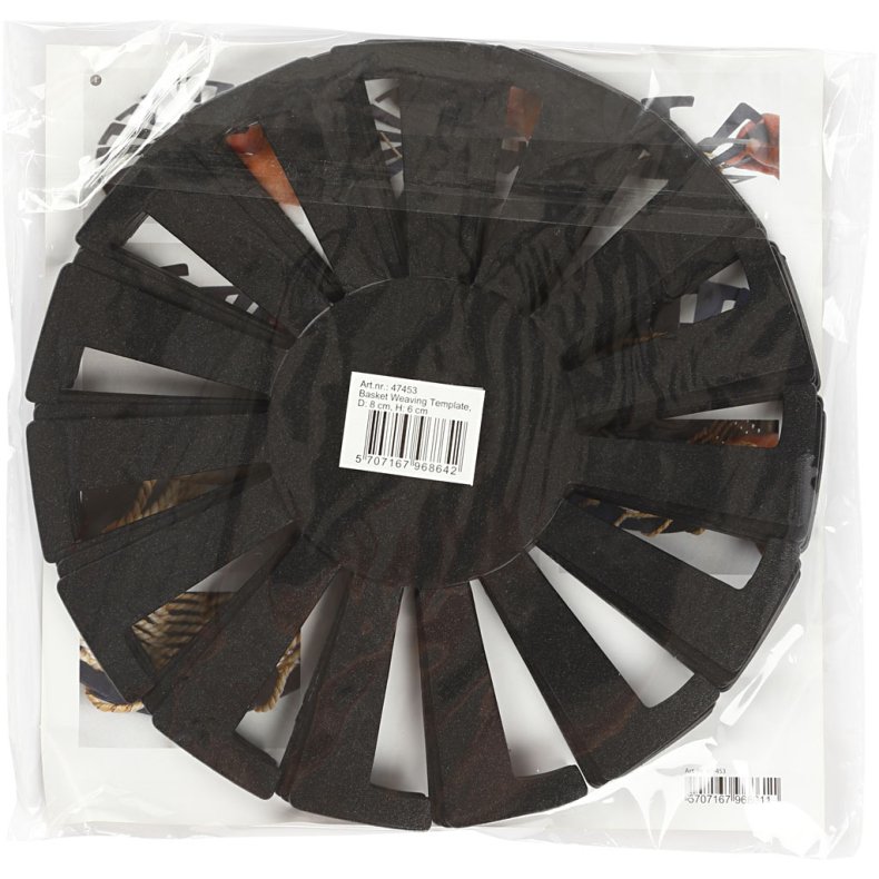 Flet-let-skabelon, H: 6 cm, diam. 8 cm, sort, 10 stk./ 1 pk.