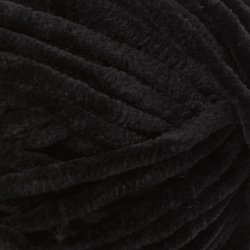 Velourgarn, L: 105 m, pind 5-6, sort, 100 g/ 1 ngl.