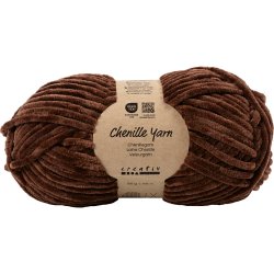 Velourgarn, L: 105 m, pind 5-6, brun, 100 g/ 1 ngl.