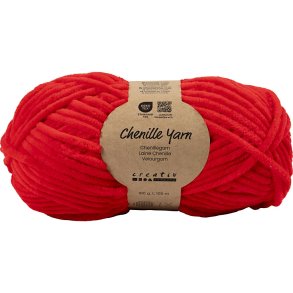 Velourgarn, L: 105 m, pind 5-6, r&oslash;d, 100 g/ 1 ngl.